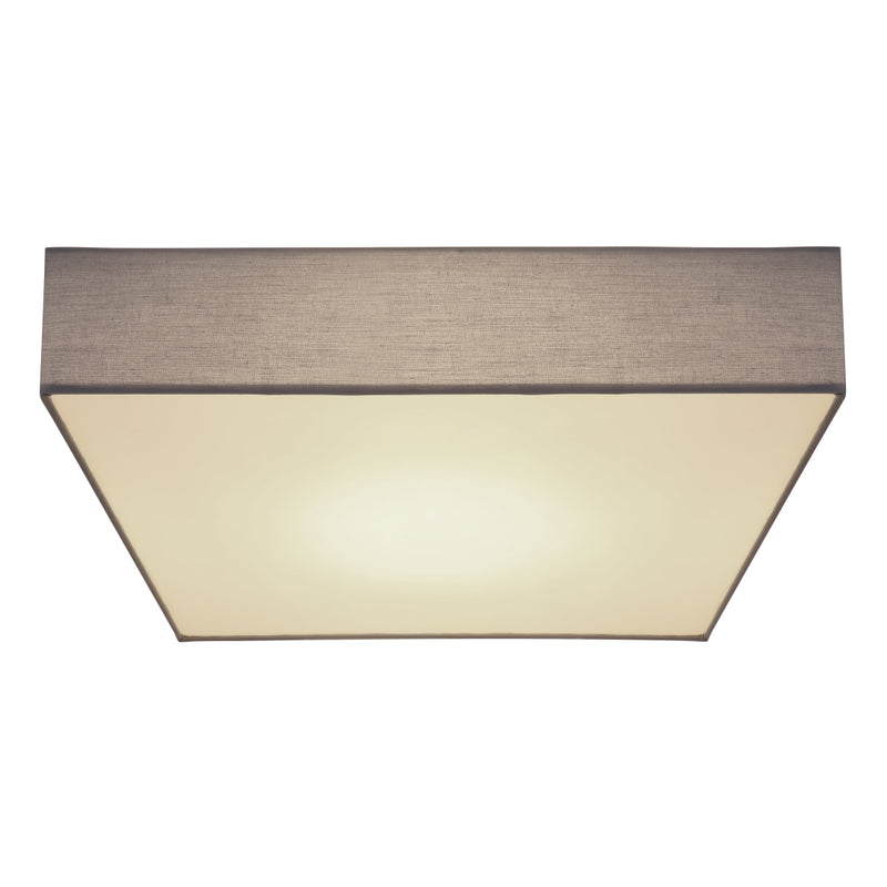 Sanna - Plafoniera 50x50cm in tessuto grigio antracite, LED 30W CCT, 3 tonalità di luce, Globo Lighting