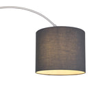 Sanna - Piantana ad arco con paralume in tessuto grigio antracite, Globo Lighting