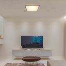 plafoniera LED Doro 24W 45x45 cm in legno e grafite