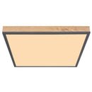 plafoniera Doro con profilo ultrasottile e cornice effetto legno