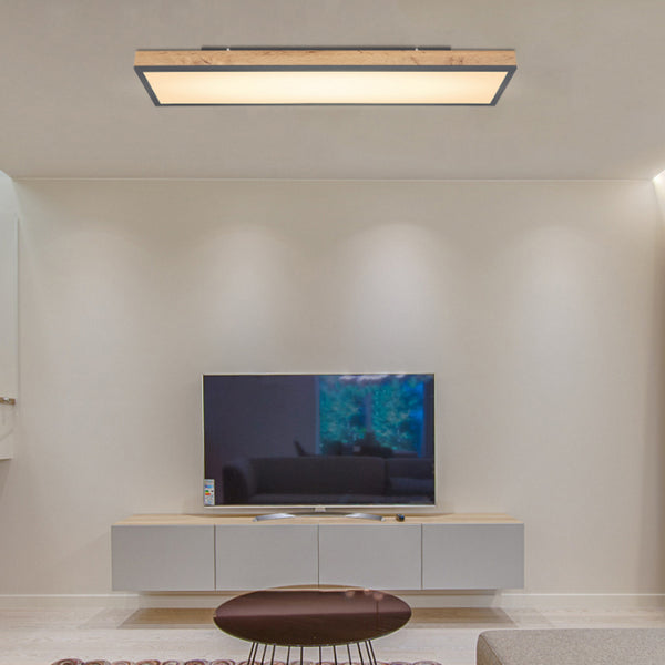 Doro 120x30cm | Plafoniera LED moderna legno | Globo Lighting