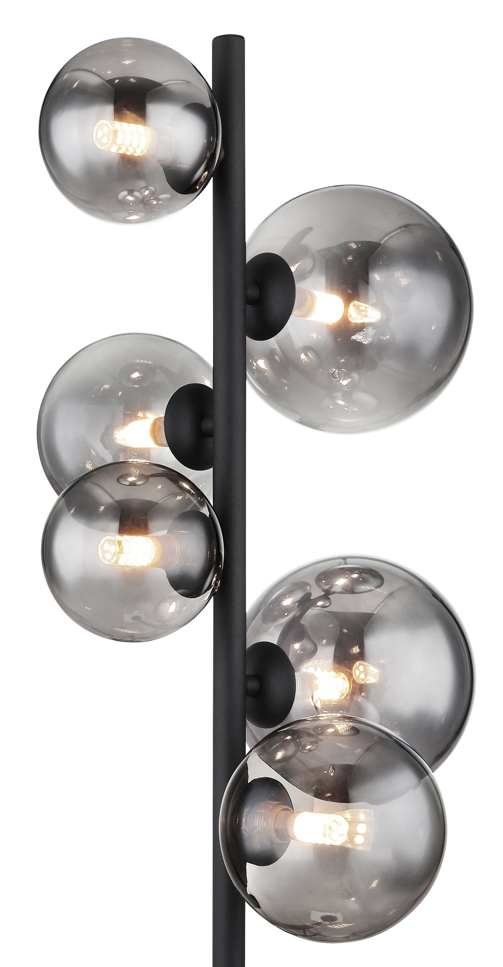 Riha, Lampada da terra piantana moderna nera LED 3W