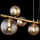 Riha | Lampadario Oro | Vetri Ambra