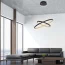 sospensione led design ralph a doppio anello per soggiorno moderno