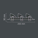 faretto triplo da incasso luxor per negozi uffici e vetrine commerciali