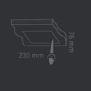 faretto da incasso rettangolare bianco foro 23x7,6 cm con tre faretti orientabili