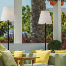 lampada da giardino geco a piantana in polietilene bianco per esterni