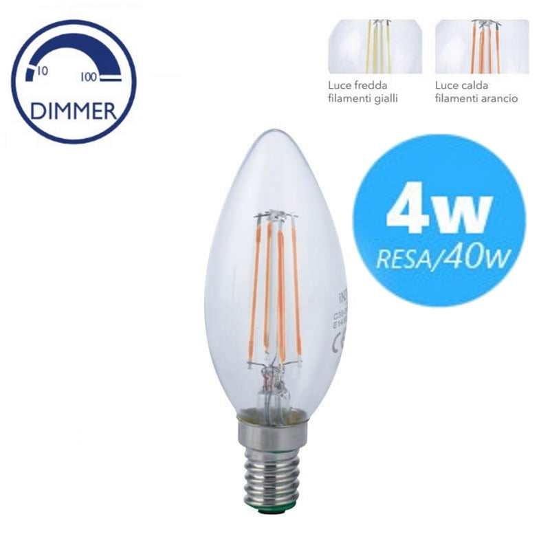 Lampadina LED | E14 4W | Trasparente dimmerabile | EnlightenStore