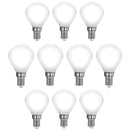 Confezione 10 lampadine LED E14 sfera 4W 400 lumen 2700K 4000K 6500K