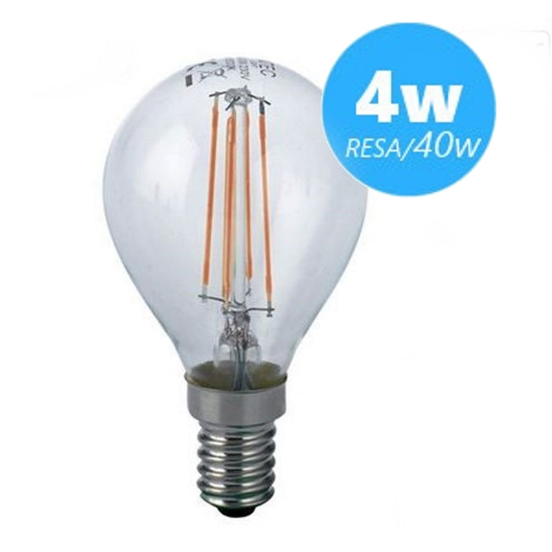 Lampadina LED | E14 4W | Goccia trasparente | Intec Light
