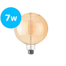 Set 3 lampadine LED decorative G125 E27 8W 730lm luce calda 2500K stile retrò