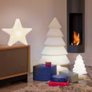 Snowy 40 Cable - Lampada in plastica luminosa ad albero di Natale, IP20, altezza 38cm, 1xE27 5W luce fredda inclusa, Newgarden