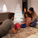 Snowy 40 Cable - Lampada in plastica luminosa ad albero di Natale, IP20, altezza 38cm, 1xE27 5W luce fredda inclusa, Newgarden