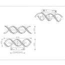 Lampada da Parete Sequence LED 22W Nero e Alluminio Spazzolato con SwitchDimmer