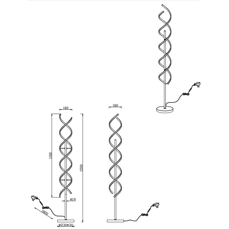 Sequence 441810205 | Piantana LED | TRIO Lighting