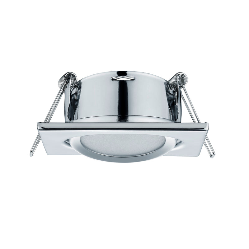 faretti da incasso quadrati rila cromo lucido LED 3000K IP20 confezione 3 pezzi