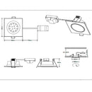 kit 3 faretti orientabili incasso quadrati 8x8 cm rila cromo lucido