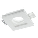 Faretto da incasso quadrato a scomparsa in gesso verniciabile 10x10 cm con portalampada GU10 incluso