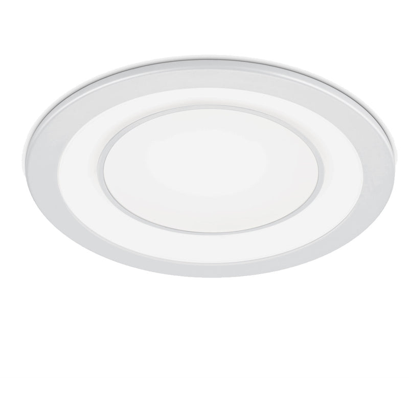 Faretto da incasso Core bianco Ø14 cm con doppio LED integrato per cartongesso e controsoffitti