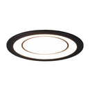 Faretto da incasso Core nero Ø14 cm con doppio LED integrato per cartongesso e controsoffitti moderni