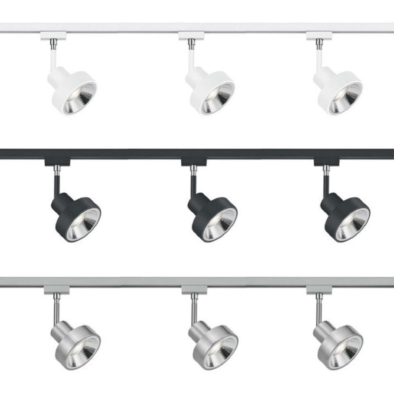 Faretti LED moderni per sistema componibile a binario elettrificato GU10 non inclusa