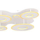 plafoniera moderna metallo bianco e acrilico opale