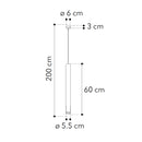 I-FLUKE-S NERO | Lampadari tubolari moderni | Fluke nero | Fan Europe