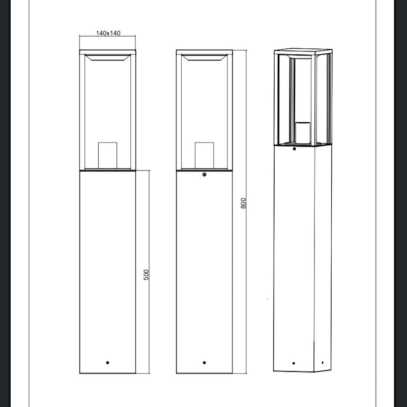 Garonne 401860186 | Lampione moderno | Illuminazione da esterno | Trio Lighting