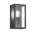 Lampada da esterno a parete Garonne in alluminio antracite IP44 26×14×14 cm
