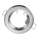 ghiera rotonda Reflex in metallo finitura cromata lucida