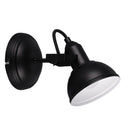 Faretto singolo spot orientabile nero, design moderno stile industrial