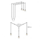 Lampada nera da parete o soffitto 3 luci a caduta. Divertiti ad inventare il tuo punto luce!