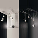 Lampada bianca da parete o soffitto con 6 luci a caduta. Divertiti ad inventare il tuo punto luce!