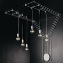 Lampada nera da parete o soffitto con 6 luci a caduta. Divertiti ad inventare il tuo punto luce!