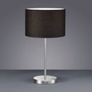 Lampada da appoggio Hotels moderna con paralume in tessuto nero