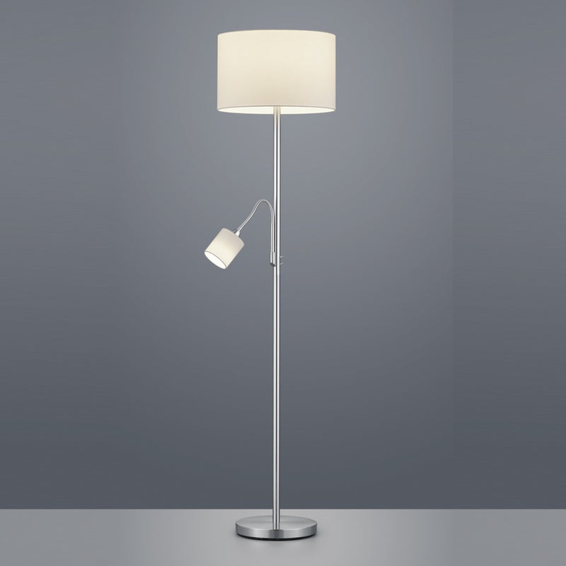 Hotel 403900201 | Lampada da terra moderna | Tessuto bianco | Trio Lighting