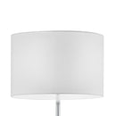 Lampada da terra Hotels moderna in acciaio satinato con paralume bianco Ø35 cm