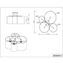 Hotel 693900417 | Lampada a plafoniera moderna | Paralumi in tessuto | Trio Lighting