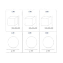 sfera luminosa decorativa geco grande abbinata ad altre sfere di diverse misure