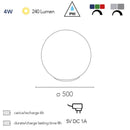 Geco lampada da esterno a sfera ip65 con base di ricarica elettrica