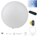 lampada a sfera in polietilene bianco con luce multicolore rgb e telecomando