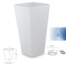 vaso luminoso geco cubico bianco E27 IP65 per giardino e terrazzo