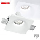 incasso in gesso quadrato da stuccare con attacco GU10 incluso