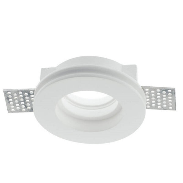 faretto tondo da incasso Ø12 cm in gesso verniciabile per cartongesso