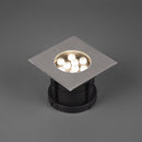 faro da incasso carrabile quadrato LED 9W 540 lumen acciaio IP65 17x17 cm