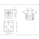 faro incasso carrabile acciaio quadrato 17x17 cm LED 9W IP65 esterno