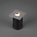 faro da incasso carrabile a terra esterno IP65 ghiera quadrata acciaio