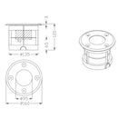 illuminazione esterna faro carrabile LED tondo acciaio IP65 luce calda