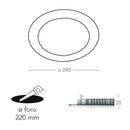 faretto da incasso 18 cm driver incluso