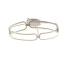 Plafoniera moderna LED anelli luminosi in alluminio bianco e silicone